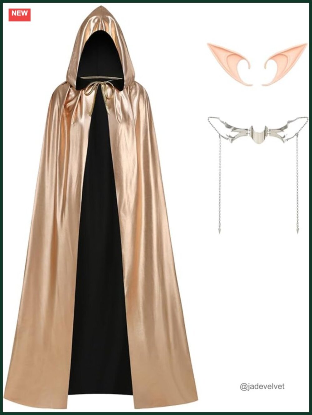 Hooded Cape Cosplay Costume Reflective Strap Unisex Adult Halloween